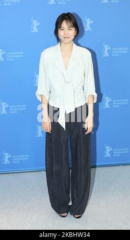 (L-R) South Korean actress Kim Min-hee poses at the ''The Woman Who Ran'' photo call during 70th Berlinale International Film Festival in Grand Hyatt in Berlin, Germany on February 25, 2020. (Photo by Dominika Zarzycka/NurPhoto) Stock Photo