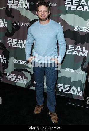 HOLLYWOOD, LOS ANGELES, CALIFORNIA, USA - FEBRUARY 25: Max Thieriot arrives at the Los Angeles Premiere Of CBS Television Studios' 'SEAL Team' held at ArcLight Cinemas Hollywood on February 25, 2020 in Hollywood, Los Angeles, California, United States. (Photo by Xavier Collin/Image Press Agency/NurPhoto) Stock Photo