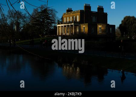 General View of Clissold Park, in Stoke Newington, in London on February 29, 2020. (Photo by Alberto Pezzali/NurPhoto) Stock Photo
