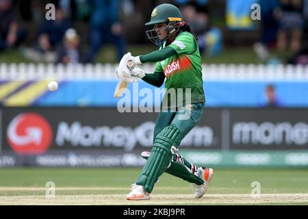 Nigar Sultana Joty of Bangladesh hits the ball during the Sri Lanka v Bangladesh Women's T20 Cricket World Cup match at Junction Oval on March 2 in Melbourne, Australia (Photo by Morgan Hancock/NurPhoto) Stock Photo