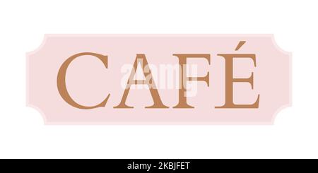 Cafe signboard semi flat color vector object Stock Vector