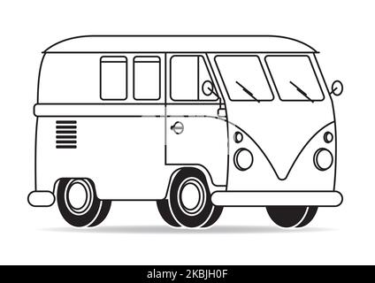 An old German transport vehicle in side view Stock Vector