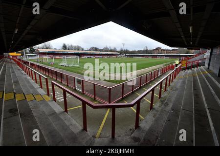 General view of The People's Pension Stadium before the Sky Bet League 2 match between Crawley Town and Oldham Athletic at Broadfield Stadium, Crawley on Saturday 7th March 2020. (Photo by Eddie Garvey/MI News/NurPhoto) Stock Photo