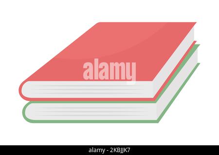 Stack of books semi flat color vector object Stock Vector