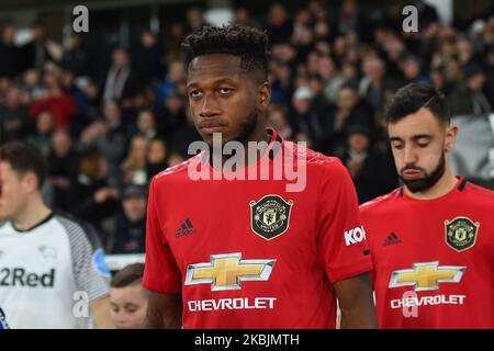 Fred (17) of Manchester United during the FA Cup match between Derby County and Manchester United at the Pride Park, Derby on Thursday 5th March 2020. (Photo by Jon Hobley/MI News/NurPhoto) Stock Photo