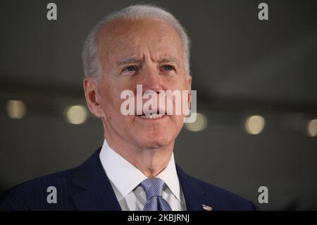 Former Vice President Joe Biden delivers remarks after wining the Michigan Primary, at the National Constitution Center, in Philadelphia, PA, on March 10, 2020. (Photo by Bastiaan Slabbers/NurPhoto) Stock Photo