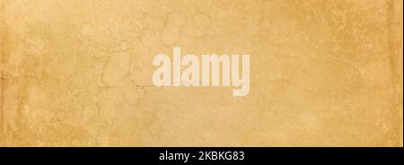 Old parchment paper. Horizontal banner texture wallpaper Stock Photo