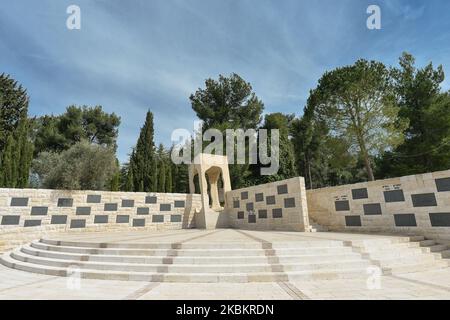 Victims of Acts of Terror Memorial in Mount Herzl, Jerusalem. On Wednesday, March 11, 2020, in Jerusalem, Israel. (Photo by Artur Widak/NurPhoto) Stock Photo