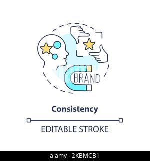 Consistency concept icon Stock Vector