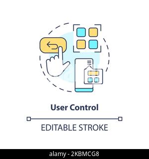 User control and freedom concept icon Stock Vector