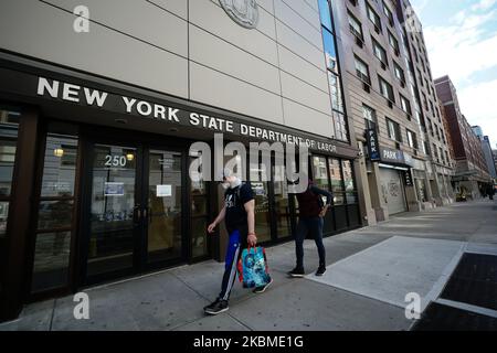 A view of New York state department of labor office in Brooklyn New York USA during coronavirus pandemic on April 14, 2020. (Photo by John Nacion/NurPhoto) Stock Photo