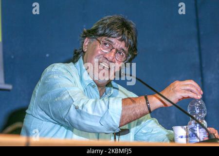 Luis Sepulveda guest during the XXXII Turin International Book Fair at Lingotto Fiere on May 11, 2019 in Turin, Italy. The Best-selling Chilean writer Luis Sepulveda has died at a hospital in northern Spain some six weeks after testing positive for coronavirus, his publishing house said on Thursday. He was 70. (Photo by Massimiliano Ferraro/NurPhoto) Stock Photo