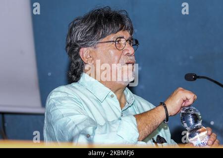 Luis Sepulveda guest during the XXXII Turin International Book Fair at Lingotto Fiere on May 11, 2019 in Turin, Italy. The Best-selling Chilean writer Luis Sepulveda has died at a hospital in northern Spain some six weeks after testing positive for coronavirus, his publishing house said on Thursday. He was 70. (Photo by Massimiliano Ferraro/NurPhoto) Stock Photo