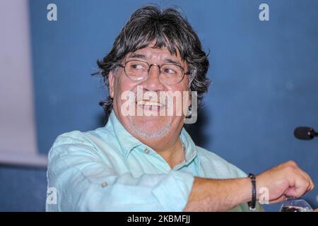 Luis Sepulveda guest during the XXXII Turin International Book Fair at Lingotto Fiere on May 11, 2019 in Turin, Italy. The Best-selling Chilean writer Luis Sepulveda has died at a hospital in northern Spain some six weeks after testing positive for coronavirus, his publishing house said on Thursday. He was 70. (Photo by Massimiliano Ferraro/NurPhoto) Stock Photo