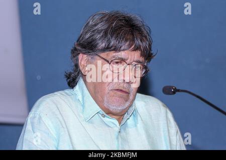 Luis Sepulveda guest during the XXXII Turin International Book Fair at Lingotto Fiere on May 11, 2019 in Turin, Italy. The Best-selling Chilean writer Luis Sepulveda has died at a hospital in northern Spain some six weeks after testing positive for coronavirus, his publishing house said on Thursday. He was 70. (Photo by Massimiliano Ferraro/NurPhoto) Stock Photo