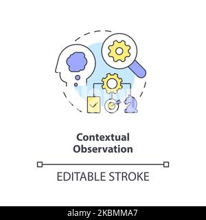 Contextual observation concept icon Stock Vector