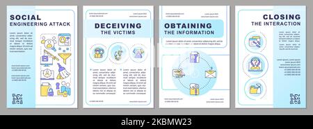 Social engineering blue brochure template Stock Vector Image & Art - Alamy