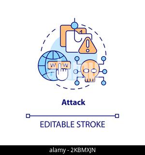 Attacks concept icon Stock Vector