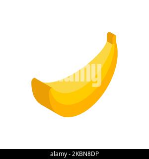 Banana isometric style isolated. Fruit Vector illustration Stock Vector