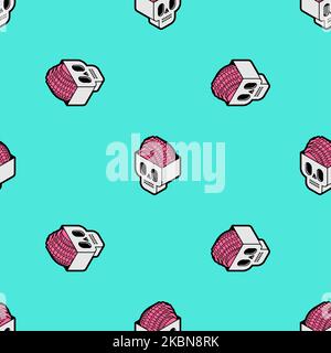 Brain pattern seamless. Brains background. vector texture Stock