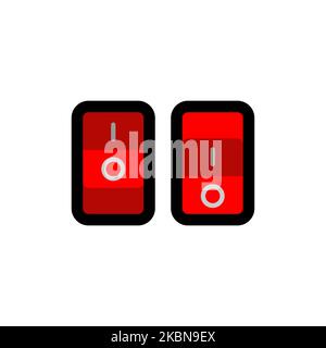 Switch off and on. On/off button isolated. Vector illustration Stock Vector