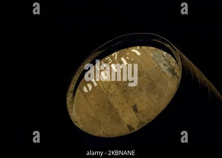 Offley wine cellars, in Porto, Portugal, Port wine. These wines were born in the 16th and 17th centuries, as a product of the addition of brandy to the wine when it is in the process of fermentation. (Photo by Oscar Gonzalez/NurPhoto) Stock Photo