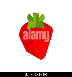Strawberry isometric style isolated. Berry Vector illustration Stock Vector