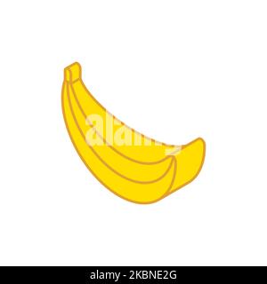 Banana isometric style isolated. Fruit Vector illustration Stock Vector