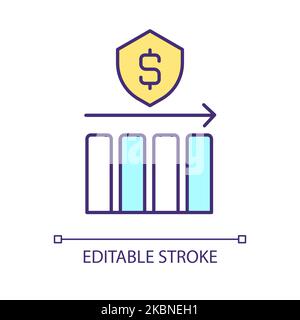 Financial stability RGB color icon Stock Vector