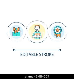 Make presents loop concept icon Stock Vector