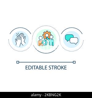 Teamwork loop concept icon Stock Vector