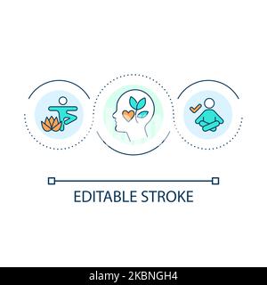 Mental health loop concept icon Stock Vector