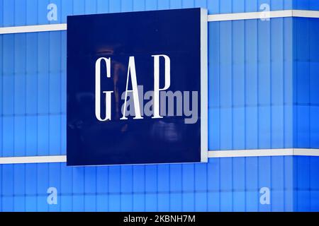 A view of Gap Clothing Store in Times Square in New York City USA during the coronavirus pandemic on May 9, 2020 in New York City. COVID-19 has spread to most countries around the world, claiming over 270,000 lives with over 3.9 million infections reported. Gap Sued For Back Rent On Midtown Store As Retail Sales Plummet. (Photo by John Nacion/NurPhoto) Stock Photo