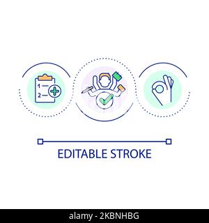 Multitasking skill loop concept icon Stock Vector
