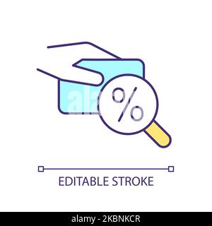 Deposit percentage RGB color icon Stock Vector