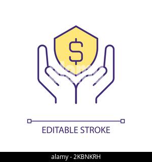Financial protection RGB color icon Stock Vector