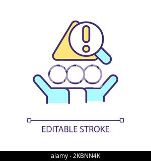 Resolve customer problem RGB color icon Stock Vector