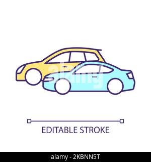 Private cars RGB color icon Stock Vector