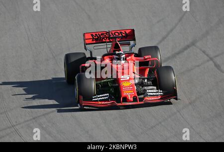 A February 18, 2019 file photo of Ferrari's Sebastian Vettel during the test in the Barcelona-Catalunya Circuit. Four-times Formula One world champion Sebastian Vettel is set to quit Ferrari at the end of the year after contract talks broke down. 'My relationship with Scuderia Ferrari will finish at the end of 2020,” said Vettel Photo: Joan Valls/Urbanandsport /NurPhoto -- (Photo by Urbanandsport/NurPhoto) Stock Photo