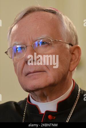 Archbishop of Krakow, Marek Jedraszewski, at the presentation of the letter of retired Pope Benedict XVI on the occasion of the 100th anniversary of the birth of John Paul II, at the Archbishop's Palace in Krakow. On Friday, May 15, 2020, in Krakow, Poland. (Photo by Artur Widak/NurPhoto) Stock Photo