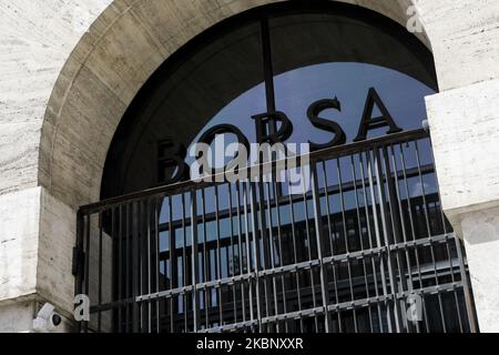 General view of Borsa di Milano, Milan, May 17 2020 (Photo by Mairo Cinquetti/NurPhoto) Stock Photo