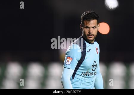 Cristiano Pereira Figueiredo goalkeeper of FC Hermannstadt reacts