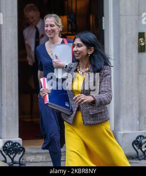 London, England, UK. 4th Nov, 2022. Secretary of State for the Home Department SUELLA BRAVERMAN is seen leaving 10 Downing Street. (Credit Image: © Tayfun Salci/ZUMA Press Wire) Stock Photo