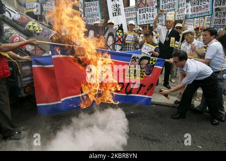 In This pictures is File Photos. Korean War Veterans shout slogans during a anti-NK rally in Seoul, South Korea. North Korea said Wednesday it has rejected South Korea's offer to send special envoys and will redeploy troops to two inter-Korean business zones near the border, unrelentingly ratcheting up tensions a day after the regime blew up a joint liaison office. The North's disclosure of its rejection of the special envoy proposal shows the regime has no intention to defuse tensions through dialogue and will carry out a series of measures it has threatened to take in anger over propaganda l Stock Photo