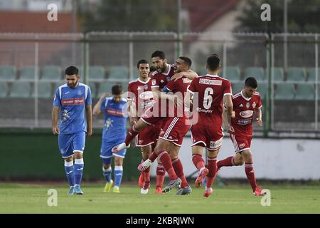 Rachid Bouhenna of Sepsi OSK in action during semifinal of the