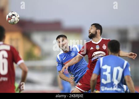 Rachid Bouhenna of Sepsi OSK in action during semifinal of the