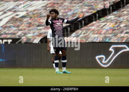 Pelly Ruddock Mpanzu during the Sky Bet Championship match between Swansea City v Luton Town in Swansea, United Kingdom, on June 27, 2020. (Photo by MI News/NurPhoto) Stock Photo