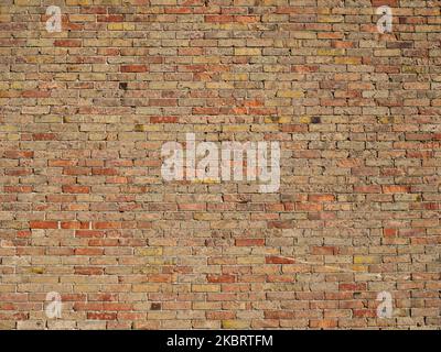 Old red brick wall, textured background Stock Photo