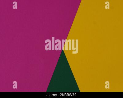 Abstract background in three bright colours, purple green yellow Stock Photo