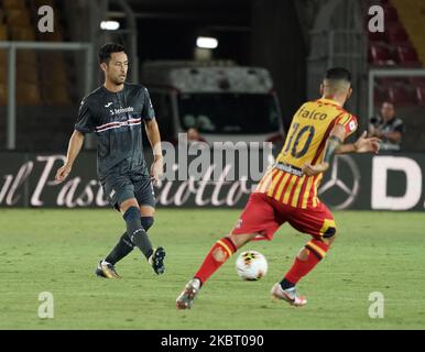 Maya Yoshida of UC Sampdoria during the Serie A match between US Lecce and UC Sampdoria on July 1, 2020 stadium 'via del Mare' in Lecce, Italy (Photo by Gabriele Maricchiolo/NurPhoto) Stock Photo